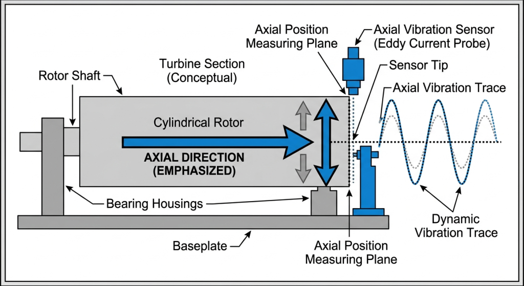 Turbine axial vibration diagram